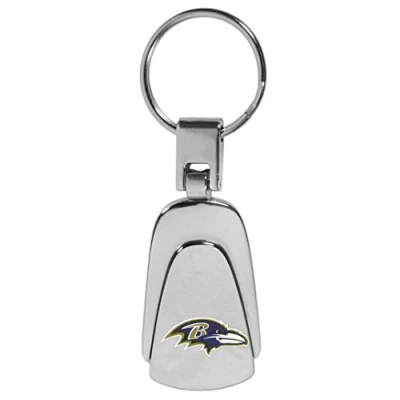 Abbildung von NFL Baltimore Ravens Unisex Siskiyou Sportssteel Teardop Schlüsselanhänger, Stahl, One Size