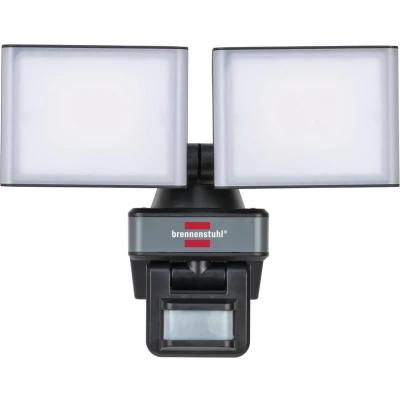 Abbildung von Brennenstuhl Connect WiFi LED Duo Strahler WFD 3050 P (30W, 3500lm, IP54, diverse Lichtfunktionen über App steuerbar, Außenstrahler zur Wandmontage mit Bewegungsmelder)