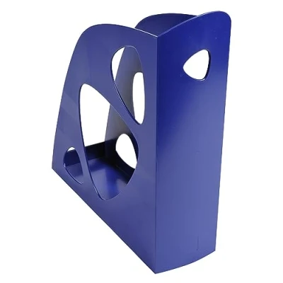 Abbildung von Exacompta 181104D Premium Stehsammler ECOMAG aus Recycling Kunststoff Blauer Engel zertifiziert Office 248 x 77 257 mm Nachtblau, perfekt zur Aufbewahrung von Zeitschriften Katalogen