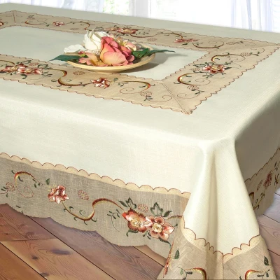 Abbildung von Delindo Lifestyle Tischdecke &quot;Rosenblüten&quot;, (1 St.), mit Zierstickerei