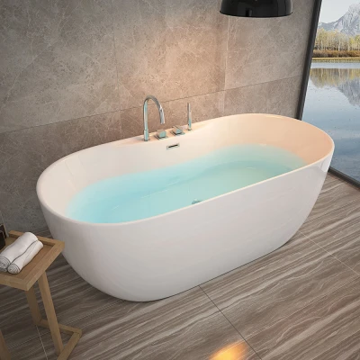 Abbildung von HOME DELUXE Badewanne LENI mit Armatur, (1 tlg), 170 x 80 58 cm Füllmenge: 235 Liter I Freistehende Spa
