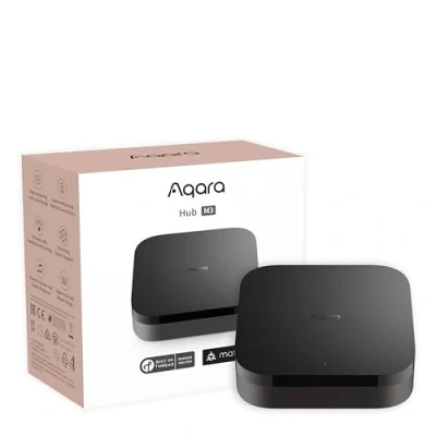 Abbildung von Aqara Hub M3 für Hausautomatisierung, Matter Controller, Thread Border Router, Zigbee, Bluetooth, Wi Fi, PoE, IR, Unterstützt Alexa, Google Assistant, Apple HomeKit, SmartThings, IFTTT