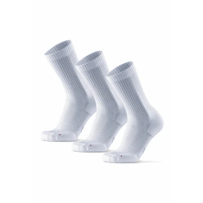 Abbildung von DANISH ENDURANCE 3 Paar Crew Laufsocken, Technisch, Anti Blasen Polsterung, für Damen &amp; Herren Weiß 39 42