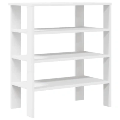 Abbildung von vidaXL Schuhregal Weiß 61x32x70 cm Holzwerkstoff, Schuhschrank, Schuhaufbewahrung, Schuhe Organizer, Aufbewahrung, Schrank