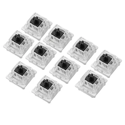 Abbildung von Black Switch 3 poliger Schlüsselschalter, 10 Stück Schwarze Schalter für Mechanische Gaming Tastaturen, Ersatz Gateron Cherry MX,