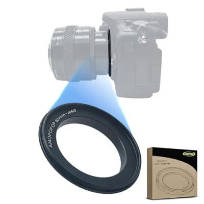 Abbildung von Micro 4/3 to 52mm Retroadapter/52mm M4/3 Makro Umkehrring Ring,Kompatibilität Four Thirds Kamera,GX1 GF2 G1 GF1 G10,OM D E M10 II,Pen F PM2 PL2,für Makroaufnahmen