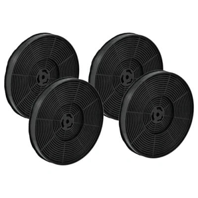 Abbildung von vhbw 4x Aktivkohlefilter kompatibel mit Exquisit FSH60, KFD 60 2.1, EBH4MI, KFD627 2, KFD907 2L, KFD6 KFD607 2L Dunstabzugshaube 17,5 cm
