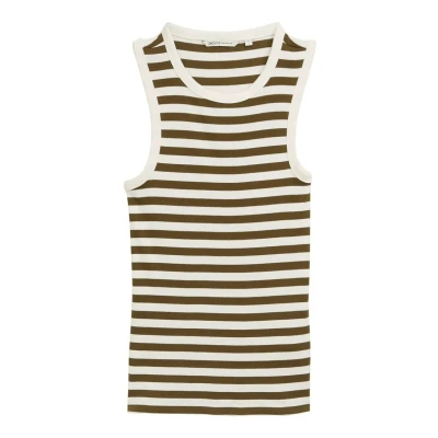 Abbildung von TOM Tailor Denim Top, Damen, Größe: Small, Olive white stripe