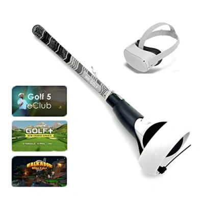 Abbildung von HH Golf VR Club Grip Accessories/VR Attachment for Oculus Quest 2 Pro Right &amp; Left Controller (Grey)