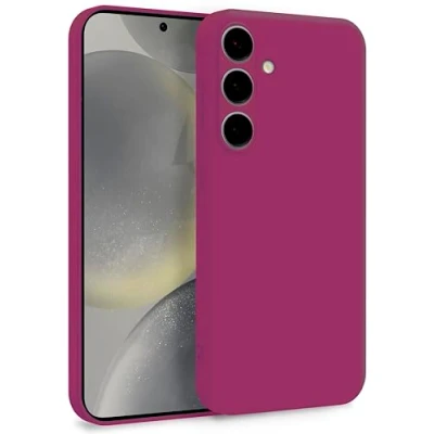 Abbildung von MyGadget Hülle für Samsung Galaxy S25 Plus Zweilagige Handyhülle mit Kameraschutz Cover Innenfutter &amp; Silikon außen Rot Weinrot