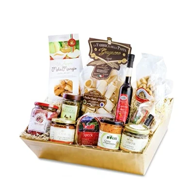 Abbildung von Delikatessen Italienisches Feinkost Gourmet Geschenkset Geschenkkorb Buongustaio ohne Alkohol Bella Italia