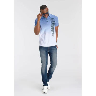 Abbildung von DELMAO Poloshirt, mit Farbverlauf und Print NEUE MARKE