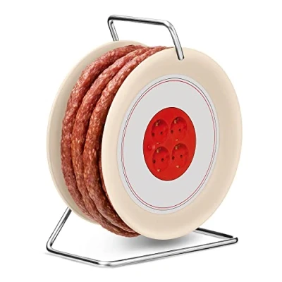 Abbildung von WURSTBARON® Wurst Kabeltrommel, 3,5m nach Krakauer Art, hochwertige Qualität und rauchiges Aroma, lustiges Geschenk für sie ihn, 240 g