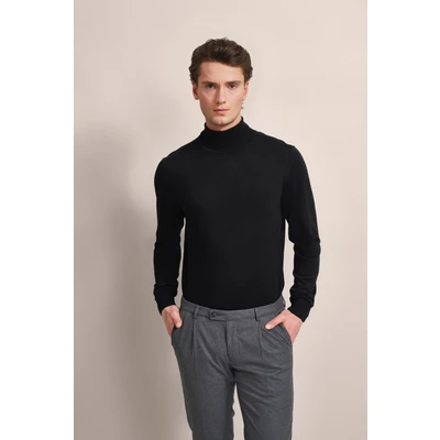 Abbildung von bugatti Rollkragen Strickpullover, Herren, Größe: XL, Schwarz