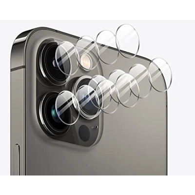 Abbildung von GIOPUEY [Ultra dünn 4 Stück Kameraschutz Kompatibel mit iPhone 15 Pro, HD Kamera Glas Schutzfolie [Kratzfest] Camera Protector für Pro