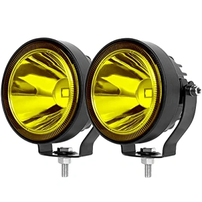 Abbildung von SUFEMOTEC Gelbe Led Nebelscheinwerfer 60W 4 Zoll Arbeitsscheinwerfer Fit für Motorrad LKW Auto SUV ATV Boot Traktor Rückfahrscheinwerfer 12V 24V OffRoad Fahrlicht Scheinwerfer