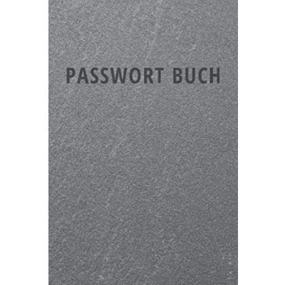 Abbildung von Passwort Buch (Grau): Handliches und übersichtliches Organizer mit ABC Register zur offline Verwaltung aller notwendigen Zugangsdaten