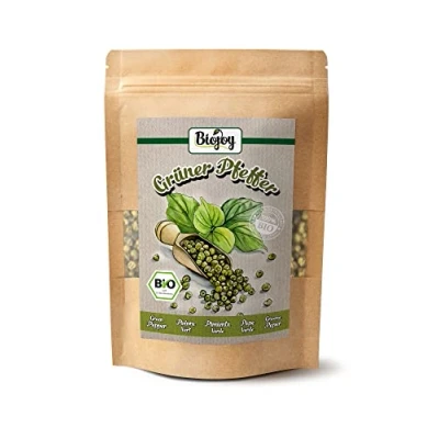 Abbildung von Biojoy BIO Grüner Pfeffer ganz (100 g), Pfefferkörner grün für Mühle
