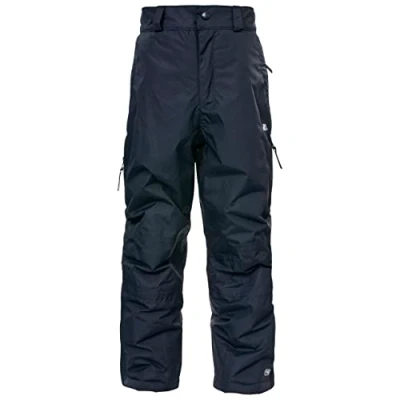 Abbildung von Trespass Kinder Warme Gepolsterte wasserdichte Skihose Mit Knöchelgamaschen, Knöchelreißverschlüssen &amp; Seitenbelüftung Marvelous, Black, 9/10, UCBTSKE20004_BLK9/10