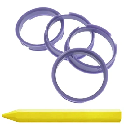Abbildung von 4X Zentrierringe 72,6 x 66,1 mm Lila Felgen Ringe + 1x Reifen Kreide Fett Stift