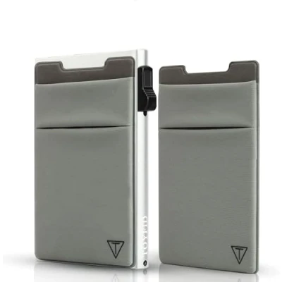 Abbildung von TOYFID Minimalistische Brieftasche RFID Schutz Kartenhalter Pop up Geldbörse Schlankes Kreditkartenetui mit Münzfach