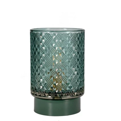 Abbildung von Pauleen LED Tischleuchte Modern Glamour mobile Türkis Glas/Metall, fest integriert, Warmweiß, E14, Timer Batterie