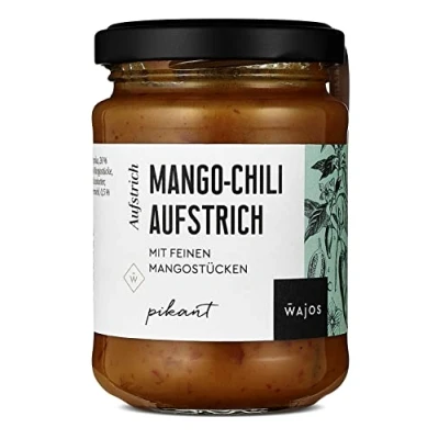 Abbildung von WAJOS Mango Chili Aufstrich 175g Brotaufstrich zum Brunch &amp; Frühstück vegetarisch, vegan fruchtig, scharfe Streichcreme
