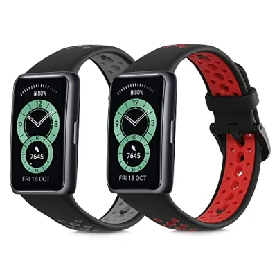 Abbildung von kwmobile 2X Sportarmband kompatibel mit Huawei Band 6 Armband Fitnesstracker Set aus TPU Silikon