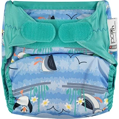 Abbildung von Close Caboo Nappy Wrap, V2 Blue Puffin Mehrwegwindel mit Babuseinlage 3 16 kg, 1 Stk.