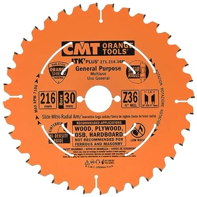 Abbildung von CMT ORANGE TOOLS 271.216.36M KREISSÄGEBLATT (ULTRA ITK) 216X1.7X30 Z=36