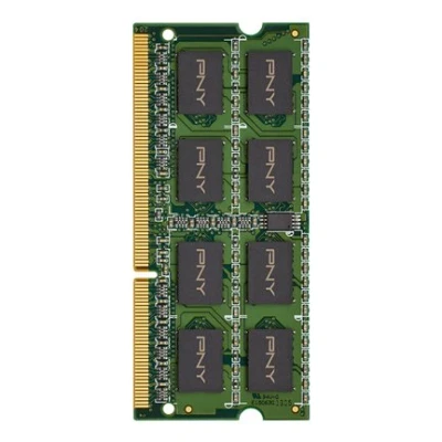 Abbildung von PNY 8GB DDR3 1600MHz, 8 GB, 1 x DDR3, 1600 MHz, 204 pin SO DIMM, Grün