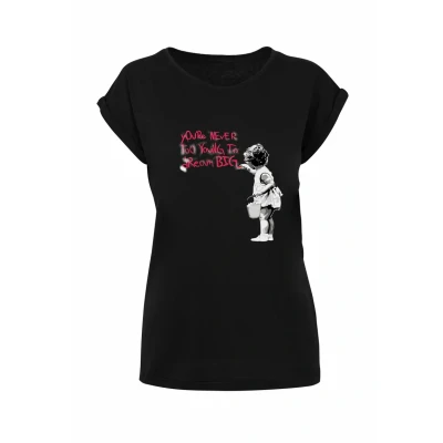 Abbildung von Merchcode Dream BIG Tshirt print, Damen, Größe: Small, Black