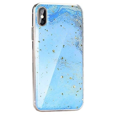Abbildung von cofi1453® Hülle Schale Marble Case Cover Stein Marmor Design Glitzer Muster Handyhülle Handyschale Fashion Tasche Schutz Motiv 3 kompatibel mit Huawei Y7 2019