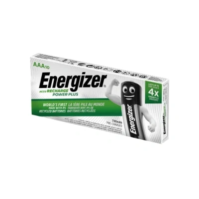 Abbildung von Akku LR3 (AAA) NiMH Energizer Power Plus HR03 E300626400, 700 mAh, 1,2 V, 10 Stück