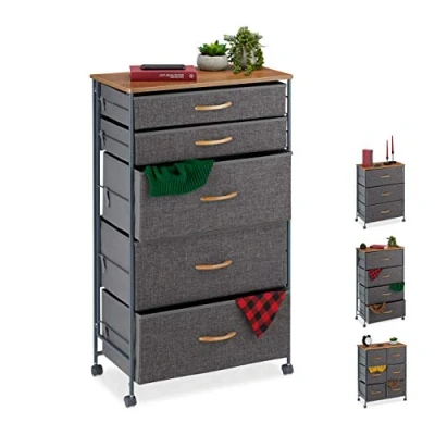 Abbildung von relaxdays Beistellschrank Schubladenschrank mit Rollen C