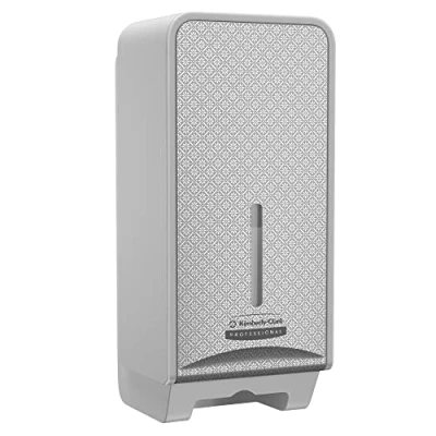 Abbildung von Kimberly Clark Professional ICON Spender für Einzelblatt Toilettenpapier (53659), mit silberner Blende im Mosaikdesign; 1 und pro Karton