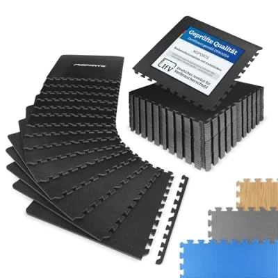Abbildung von MSports® Bodenmatte Bodenschutzmatten Set 8 Schutzmatten in verschiedenen Farben (8 Schutzmatten)