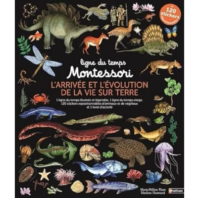 Abbildung von Ligne du temps Montessori L&#039;arrivée et l&#039;évolution de la vie sur terre