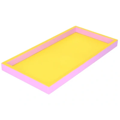 Abbildung von Giftcompany Tablett Neo Rechteckig Gelb, Rosa (30x15cm)
