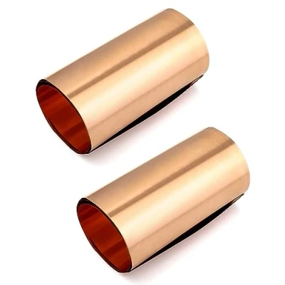 Abbildung von QWORK® 2 Rollen 0,1 mm Kupferfolie Kupferbleche, 99.9% Reines Kupfer 0,1mm x 20cm 1M
