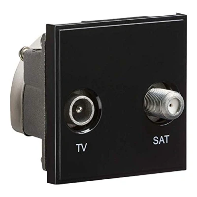 Abbildung von Knightsbridge NETDISATBK Diplexiertes TV /SAT Anschlussmodul, schwarz, 50 mm x