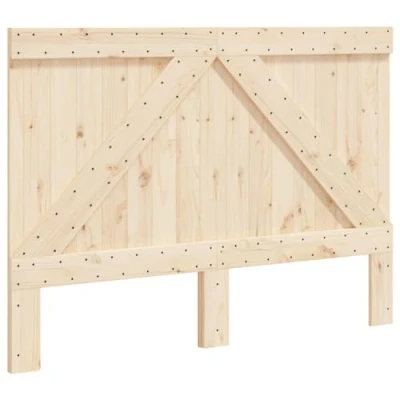 Abbildung von vidaXL Kopfteil, Bettkopfteil mit Holzrahmen, Betthaupt für Bett Doppelbett, Holzkopfteil Bettzubehör Schlafzimmer, 140x104cm Massivholz Kiefer