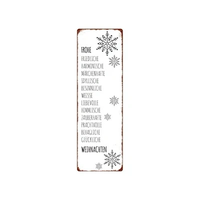 Abbildung von Interluxe METALLSCHILD Blechschild Frohe FRIEDLICHE HARMONISCHE Weihnachten Shabby Spruch Winter