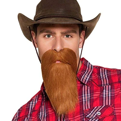Abbildung von Boland Kostüm Perücke Bart &#039;Cowboy&#039; zum Kostüm, Braun