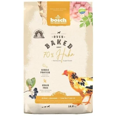 Abbildung von bosch HPC Oven Baked Huhn Im Ofen gebackenes Hundefutter für ausgewachsene Hunde aller Rassen Single Animal Protein grain free 1 x 10 kg