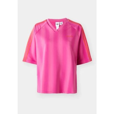 Abbildung von adidas Originals Linear TEE Tshirt print, Damen, Größe: 30/32 (XS), Semi lucid fuchsia