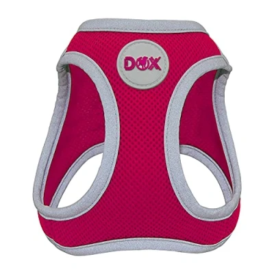 Abbildung von DDOXX Reflektierendes Airmesh Step In Hundegeschirr Verstellbare Brust Welpengeschirr für alle Größen XL (Orange)