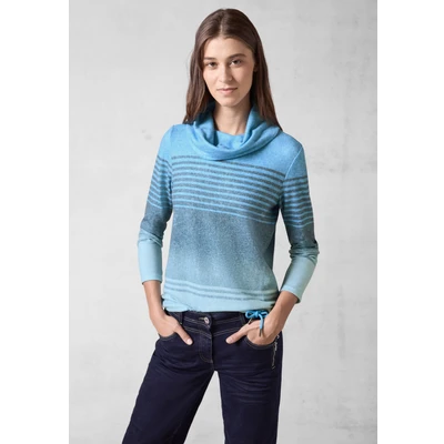 Abbildung von Cecil Gestreiftes Strickpullover, Damen, Größe: XL, Blau