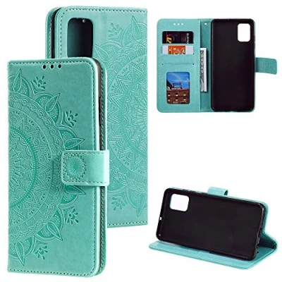 Abbildung von CoverKingz Handy Hülle kompatibel mit Samsung Galaxy Note20 Handyhülle Kartenfach Bookcover Case Tasche klappbar Motiv Mandala Grün