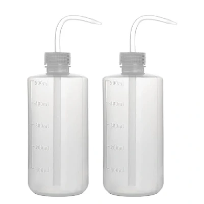 Abbildung von stonylab 2er Pack 500 ml Waschen Flasche Kunststoff, Squeeze Spritzflasche, LDPE Material mit schmalem Mund, Wash Bottle für Laborreinigung Pflanzenbewässerung, 17 oz